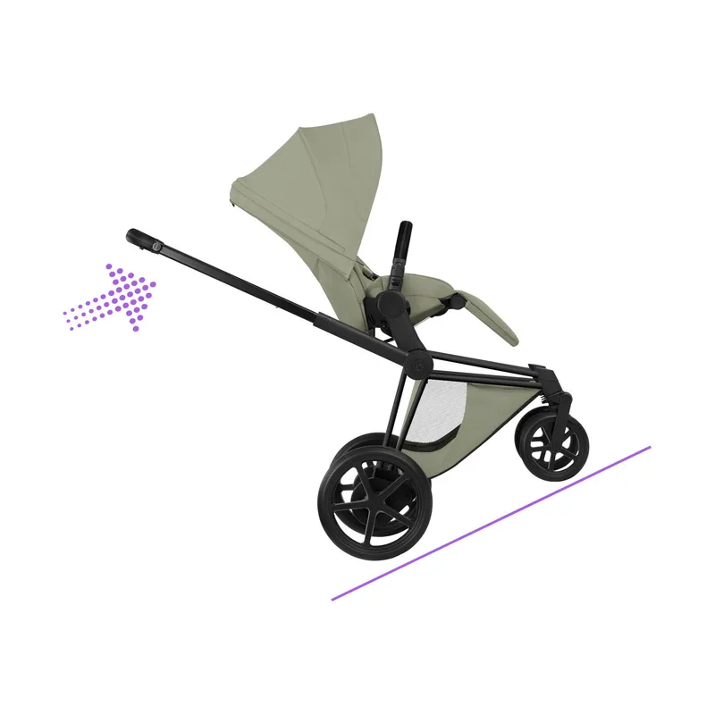 Cybex e-Priam 5 Style Kinderwagen 2-in-1 - Mattschwarzes Gestell