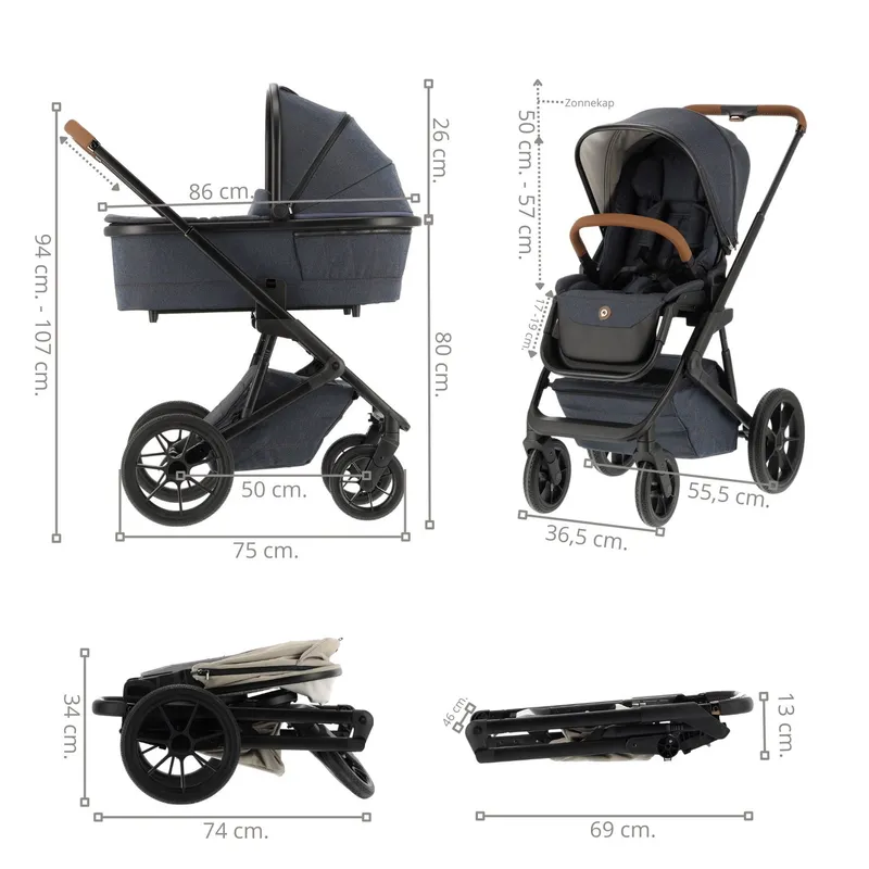 Qute Q-Rider Plus Kinderwagen 4-in-1 | Kidsriver Kindersitz Curve