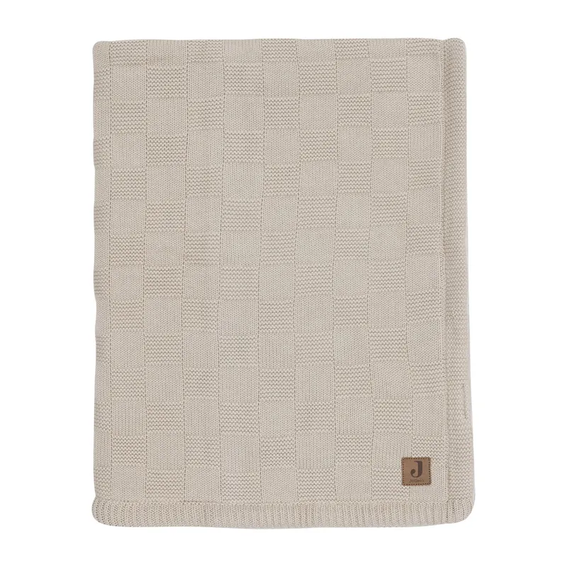Jollein Bettdecke - Box Knit/Samt- 100 x 150 cm - Warm Sand