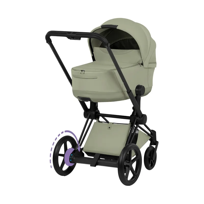 Cybex e-Priam 5 Style Kinderwagen 2-in-1 - Mattschwarzes Gestell