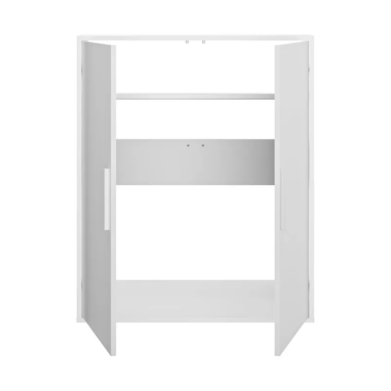 Diagone Unterschrank für Dachschrägen, 2-türig – Weiß