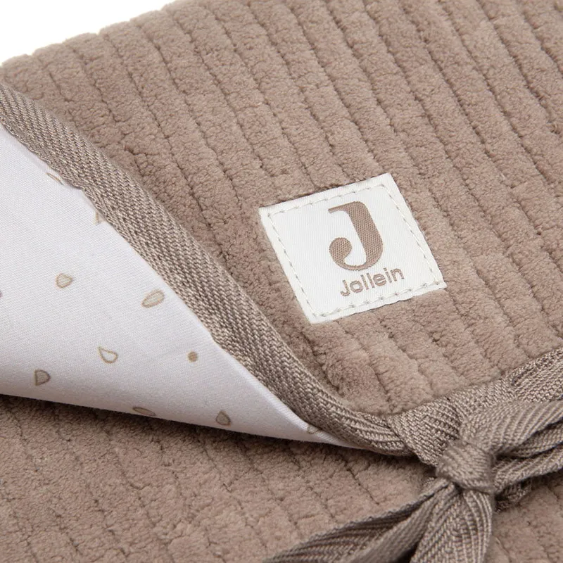 Jollein Wickelunterlage - mit Aufbewahrungsfach - Milky Coffee - Cloudy Rib