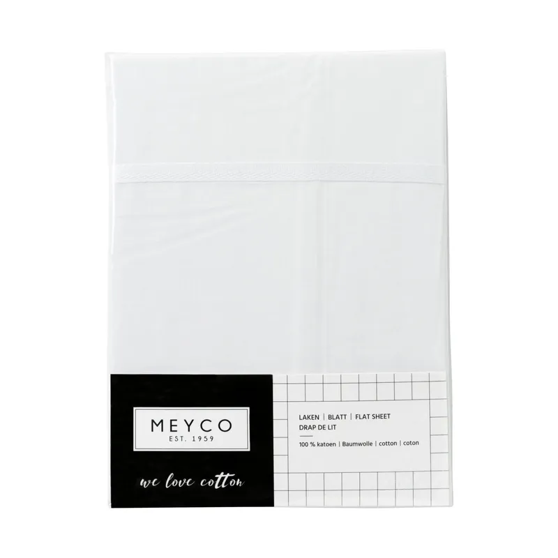 Meyco Babylaken Weiß mit Paspel Weiß, 75 x 100 cm