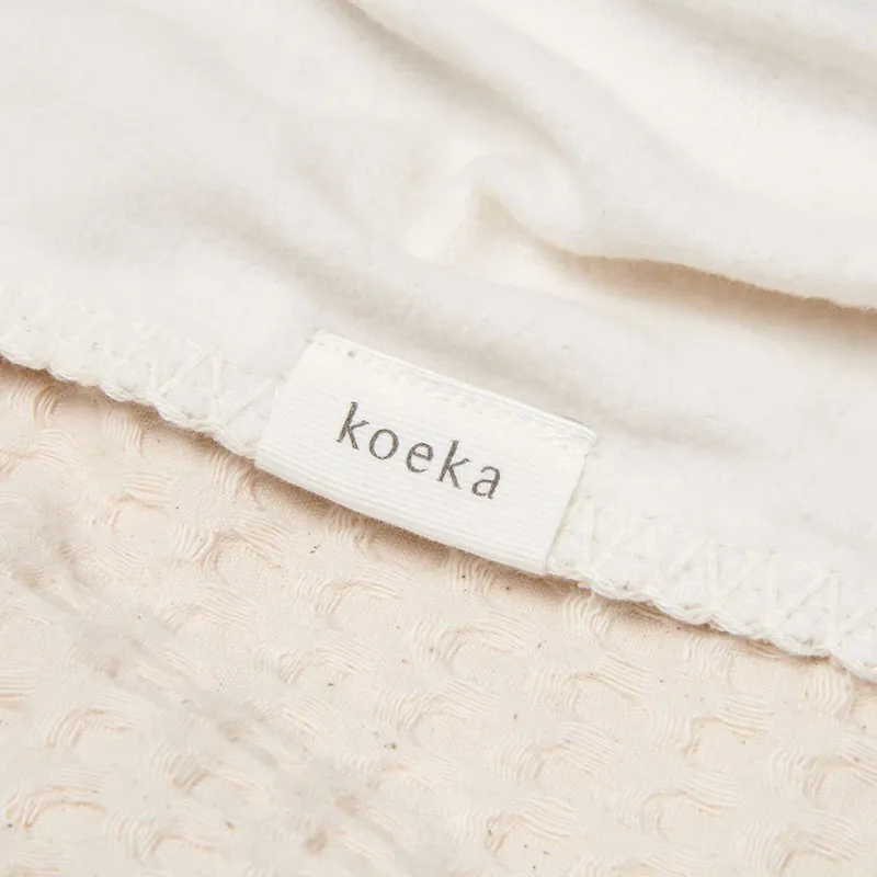 Koeka Amsterdam Wafel Bettdecke - Cotton Fleece - Natur