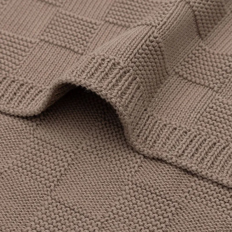 Jollein Bettdecke - Box Knit - 100 x 150 cm - Milky Coffee