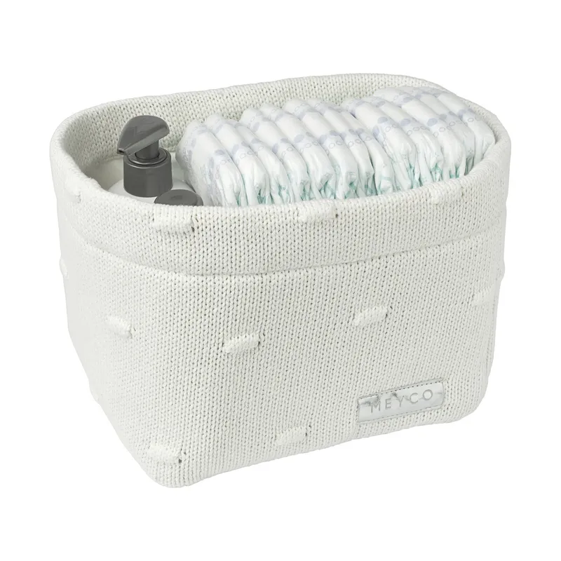 Meyco Knots Kommodenkörbchen Small Off White