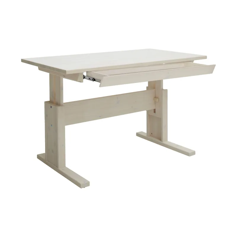 LIFETIME Kidsrooms Schreibtisch mit Schublade, klein, verstellbar, Whitewash