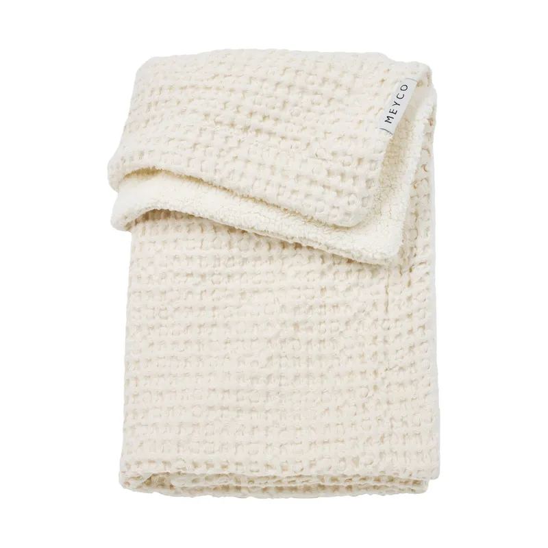 Meyco Waffel Teddy Kinderbettdecke - 100 x 150 cm - Nature