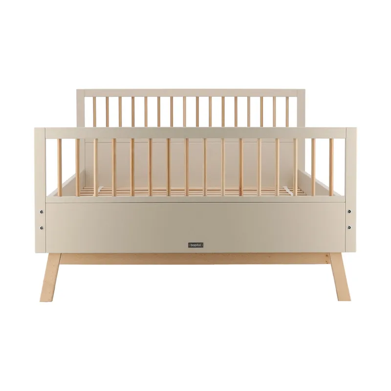 Bopita Lines Doppelbett 120 × 200 cm – Dune / Nature