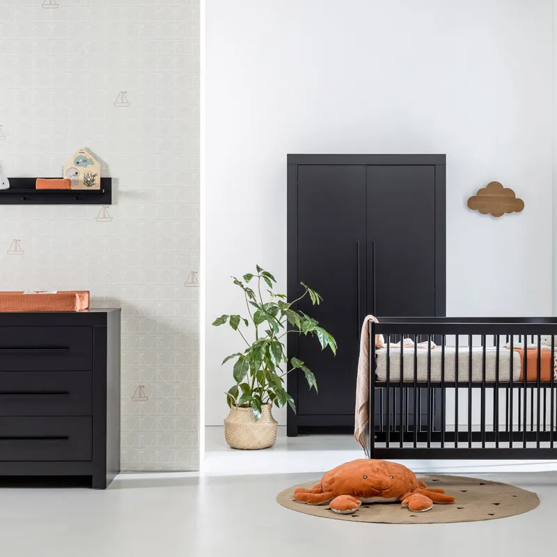 Europe Baby Vittoria III Kleiderschrank 2-türig Schwarz