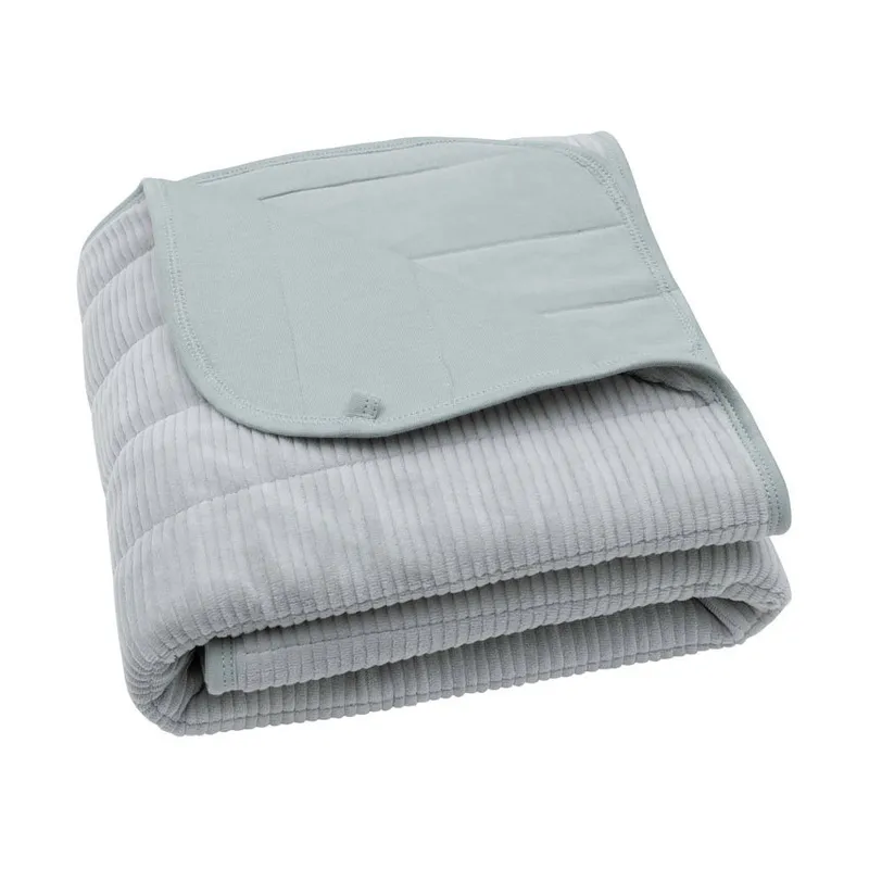 Jollein Babydecke 75 x 100 cm - Samt Ripp - Sea Green