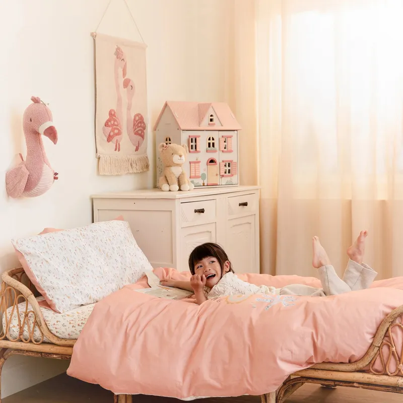 Little Dutch Blooming Safari Bettbezug - 120 x 150 cm - Rosa