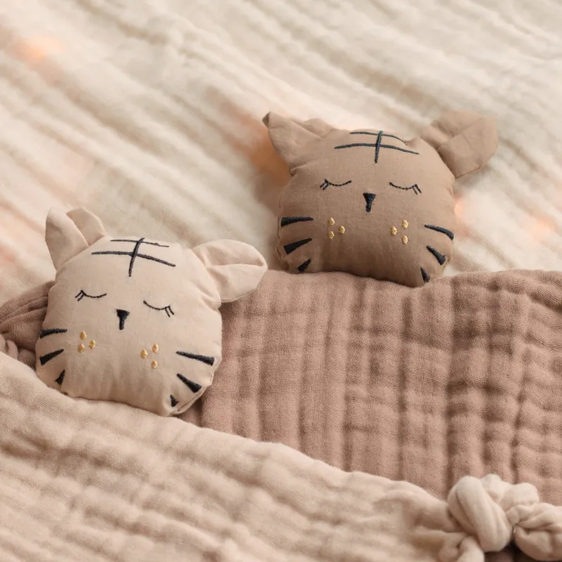 Baby Bello Toby The Tiger Kuscheltuch - Toasted Almond