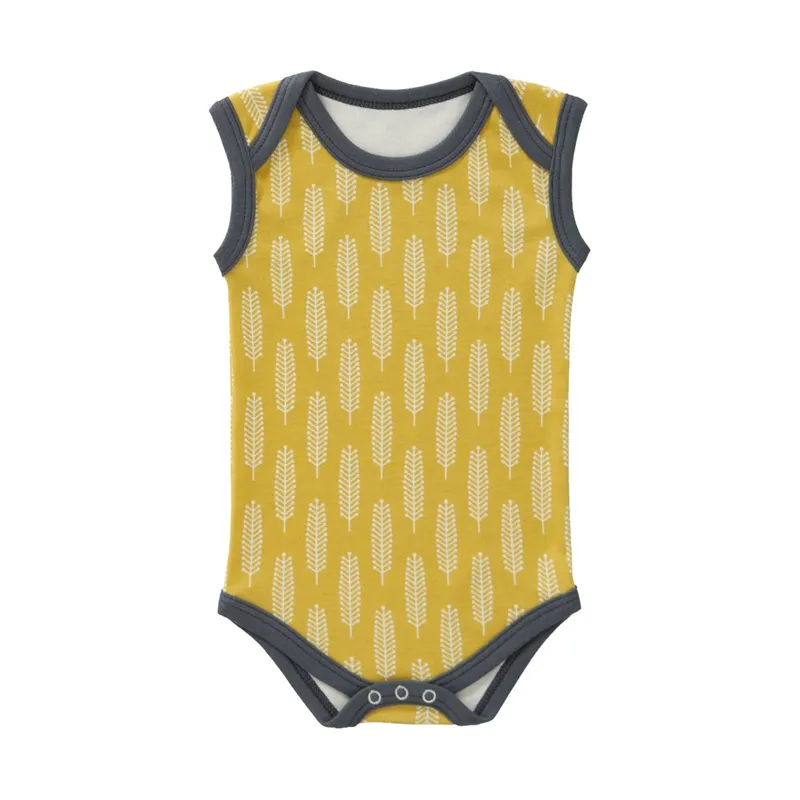 Fresk Havre Babybody ohne Ärmel Vintage Gelb Neugeborene