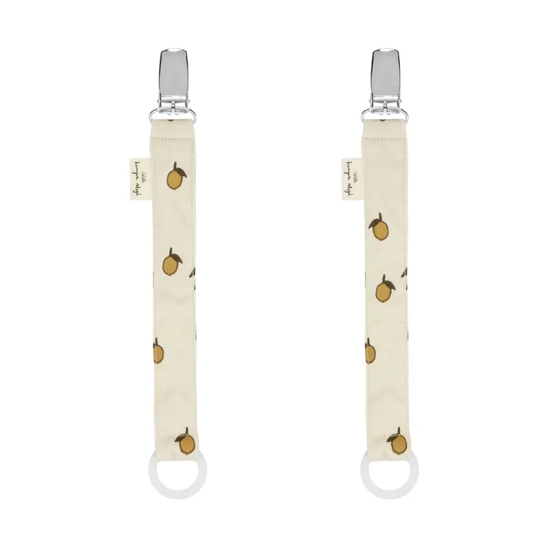 Konges Sløjd Schnullerclip 2er-Pack – Lemon