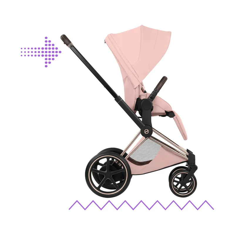 Cybex Kinderwagen 2-in-1 - e-Priam 5 Style - Rosegoldenes Gestell