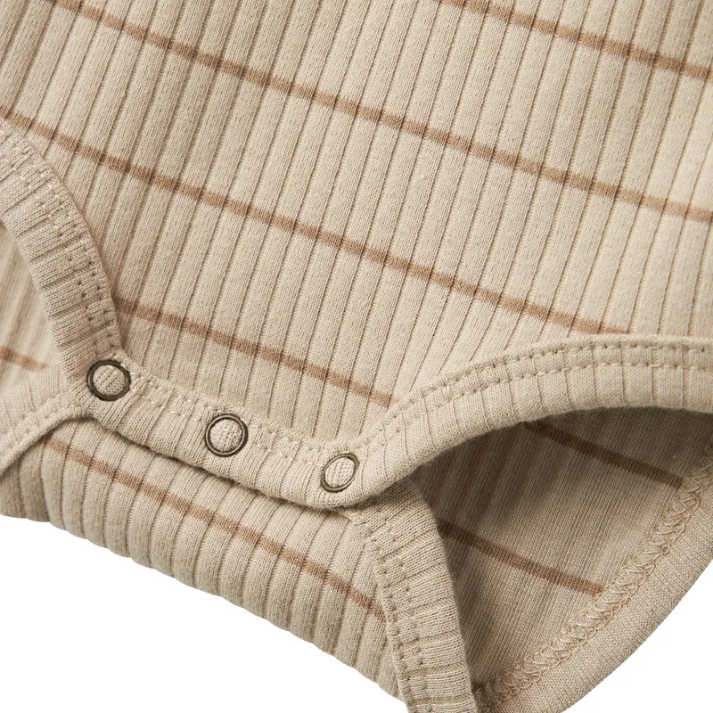 Lil' Atelier Gestreifter Babybody - Gr. 68 - Pure Cashmere