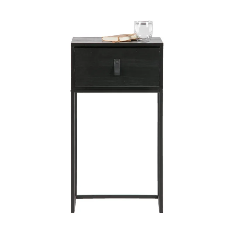 Woood Zola Nachttisch mit Schublade – Schwarz