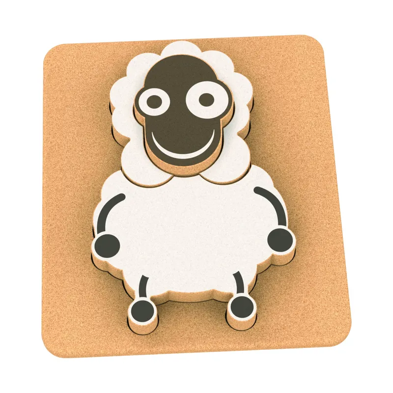 Elou Kurken 3D Schaf Puzzle