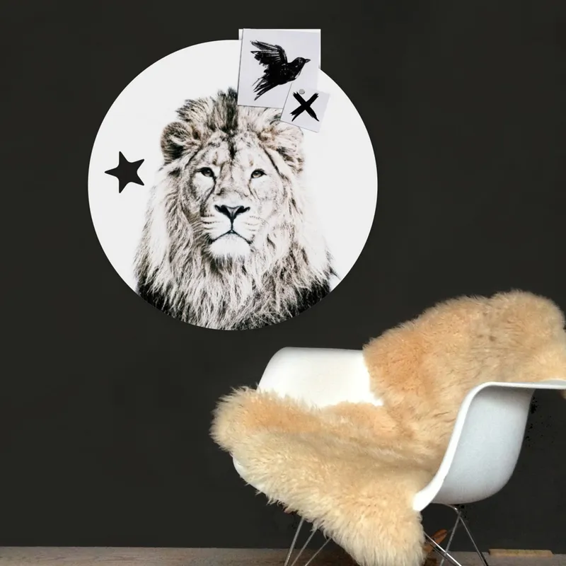 Groovy Magnets Löwe Magnetaufkleber – Ø60 cm
