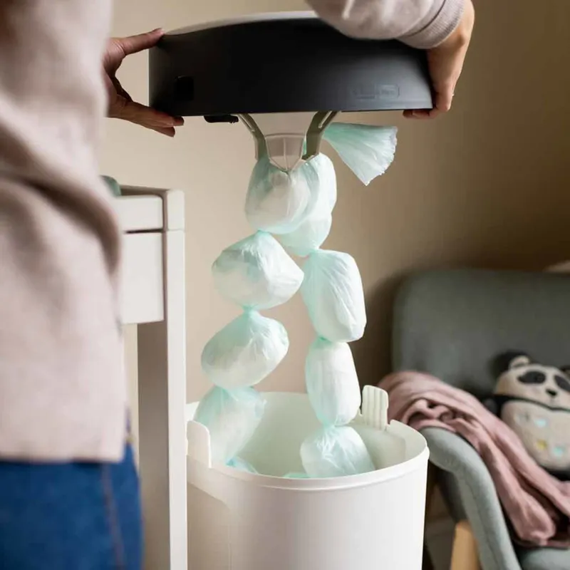 Tommee Tippee Twist & Click XL Windeleimer Weiß/Grau