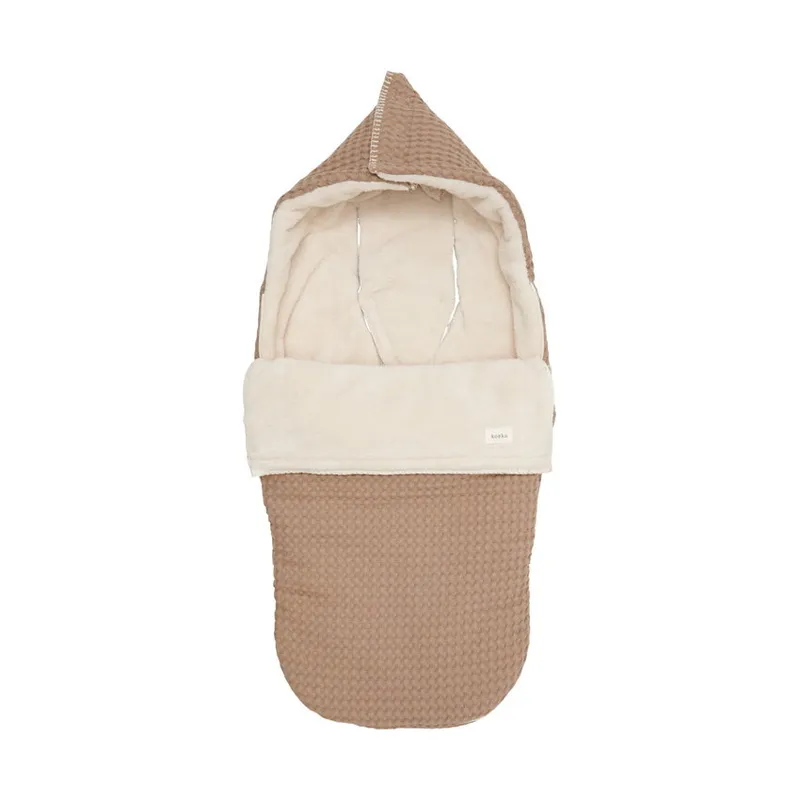 Koeka Waffel Oslo Fußsack Buggy - Teddy - Caffe