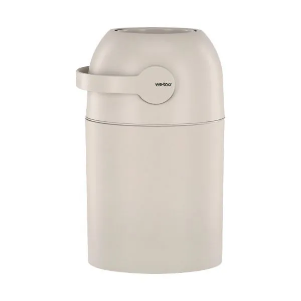 We-Too Teleskop Windeleimer Slim - Oatmeal | Deckel Slim | Windeleimerbeutel XL