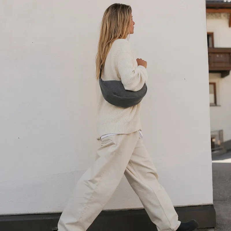 Studio Noos Fanny Pack - Denim Grey Hearts