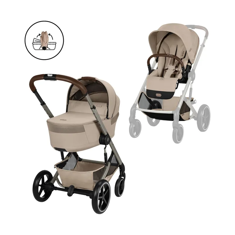 Cybex Balios S Lux 2-in-1 Kinderwagen mit Faltbarer Babywanne