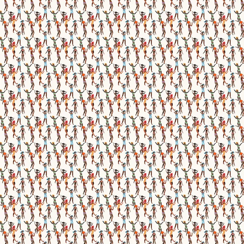 Creative Lab Amsterdam Dancing Queen Vliestapete - 292,2 x 280 cm