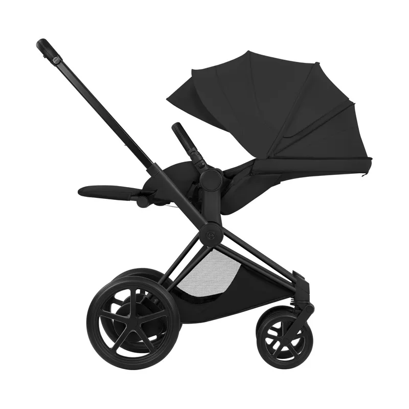 Cybex e-Priam 5 Style Kinderwagen 2-in-1 - Mattschwarzes Gestell