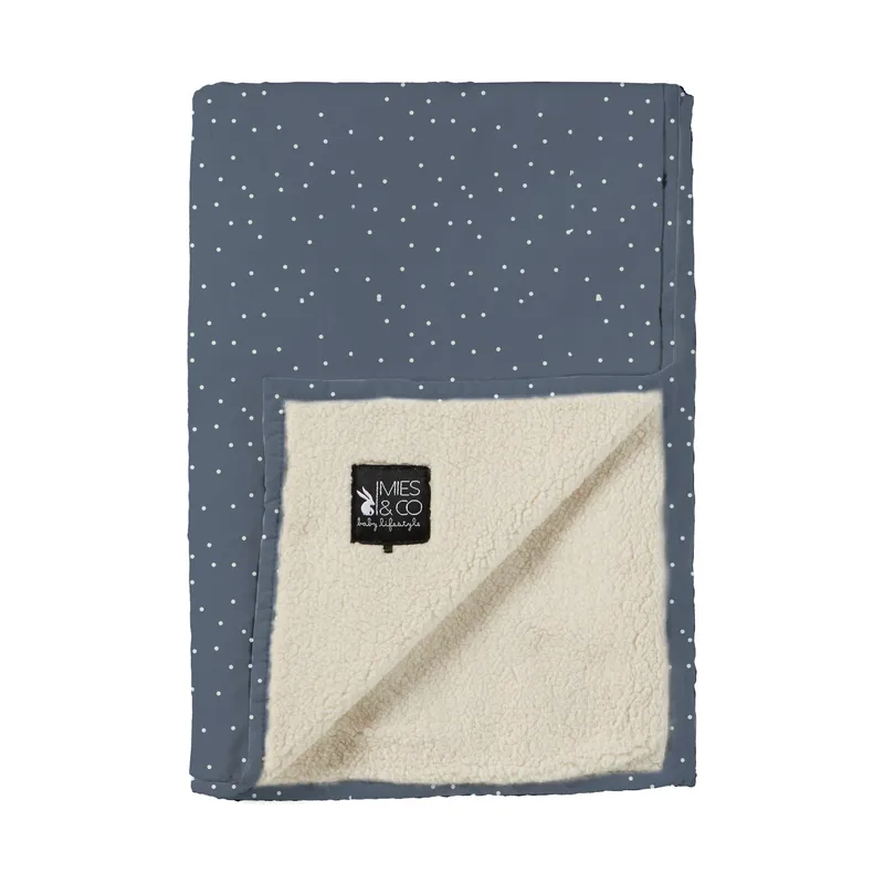 Mies & Co Adorable Dots Bettdecke Blue 110 x 140 cm
