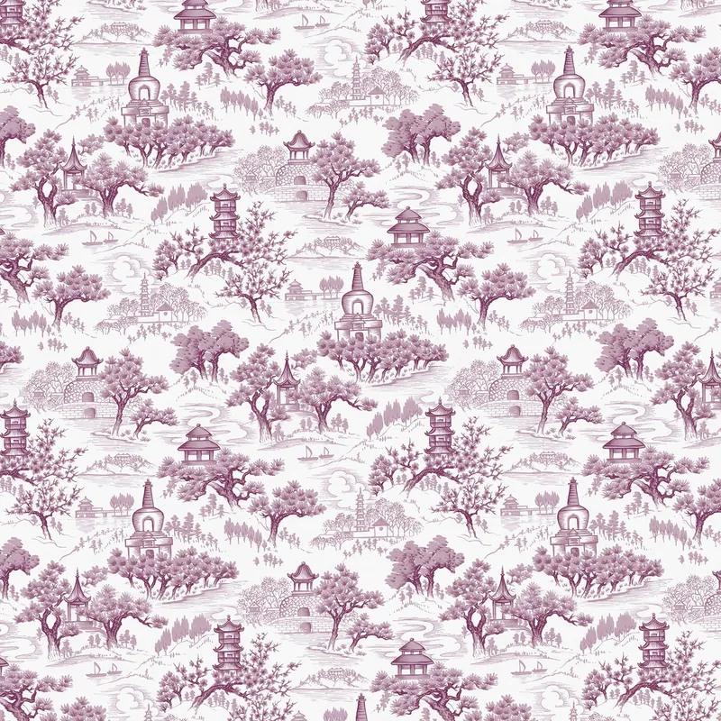 Creative Lab Amsterdam Chinoiserie Vliestapete - 194,8 x 280 cm - Purple