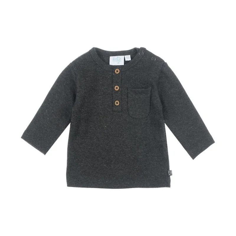 Feetje T-Shirt, Anthrazite meliert, Gr. 68