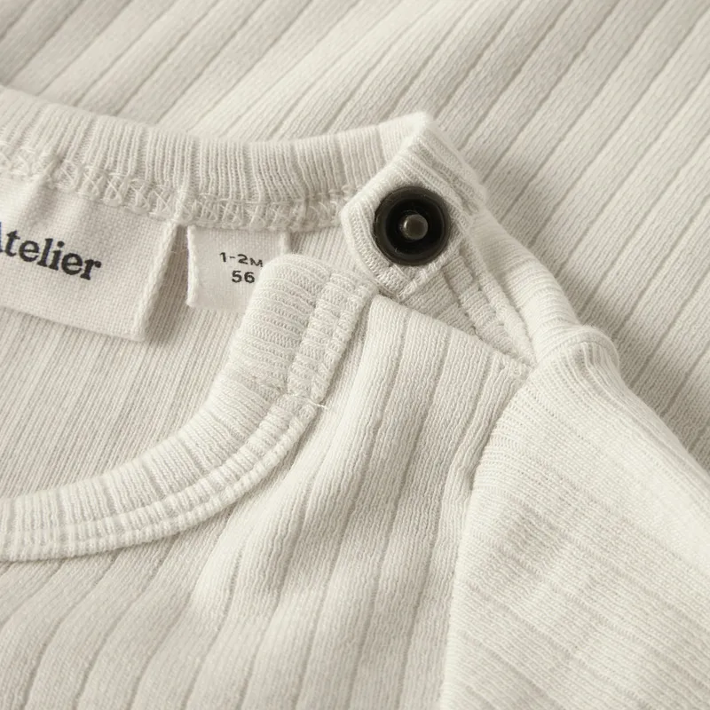 Lil' Atelier Turtledove Babybody - Größe 68 - Beige