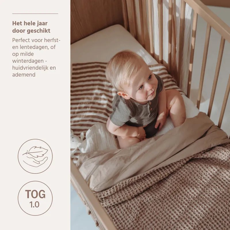Meyco Babydecke - Waffle Cotton - Taupe - 75x100 cm