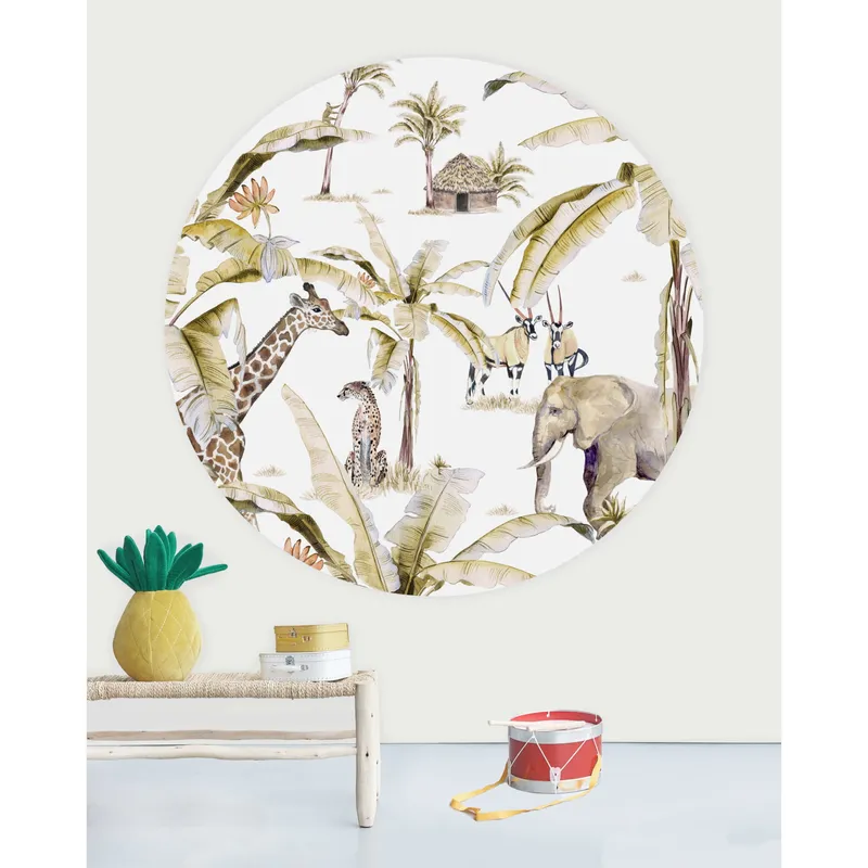 Creative Lab Amsterdam African Safari Sunset Tapete Rund 142,5 cm