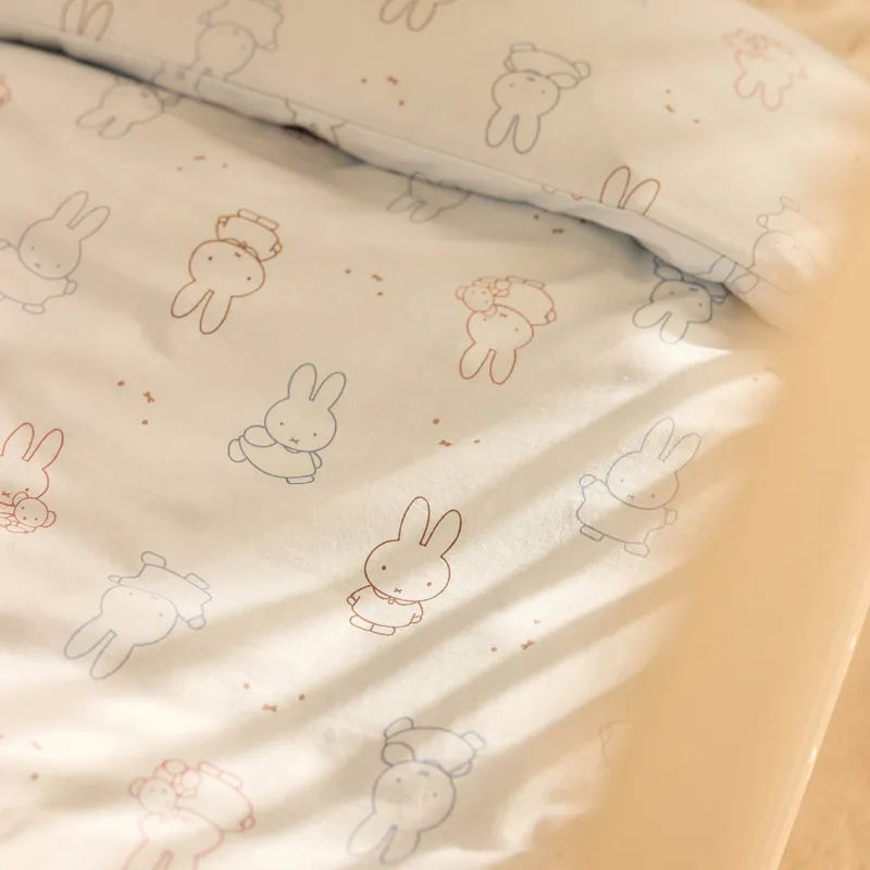 Jollein Miffy Moments Bettbezug - 100 x 140 cm - Cloudy Blue