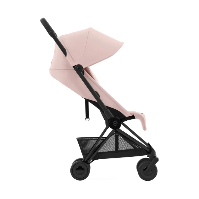 Cybex Coya Buggy - Matt Black Frame - Peach Pink