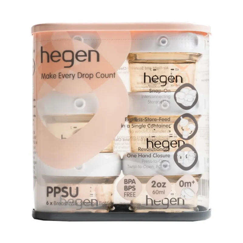 Hegen PCTO™ 60ml/2oz Breast Milk Storage PPSU (6-pack)