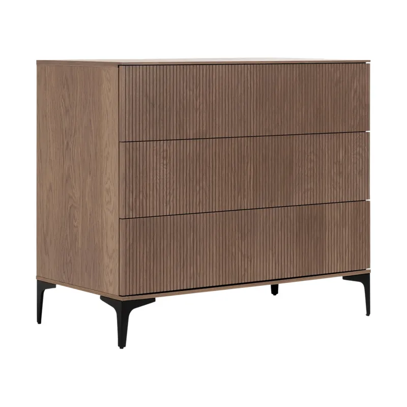 Kidsmill Levi Babyzimmer inkl. Gerades Beinset Walnuss | Kommode + Schrank