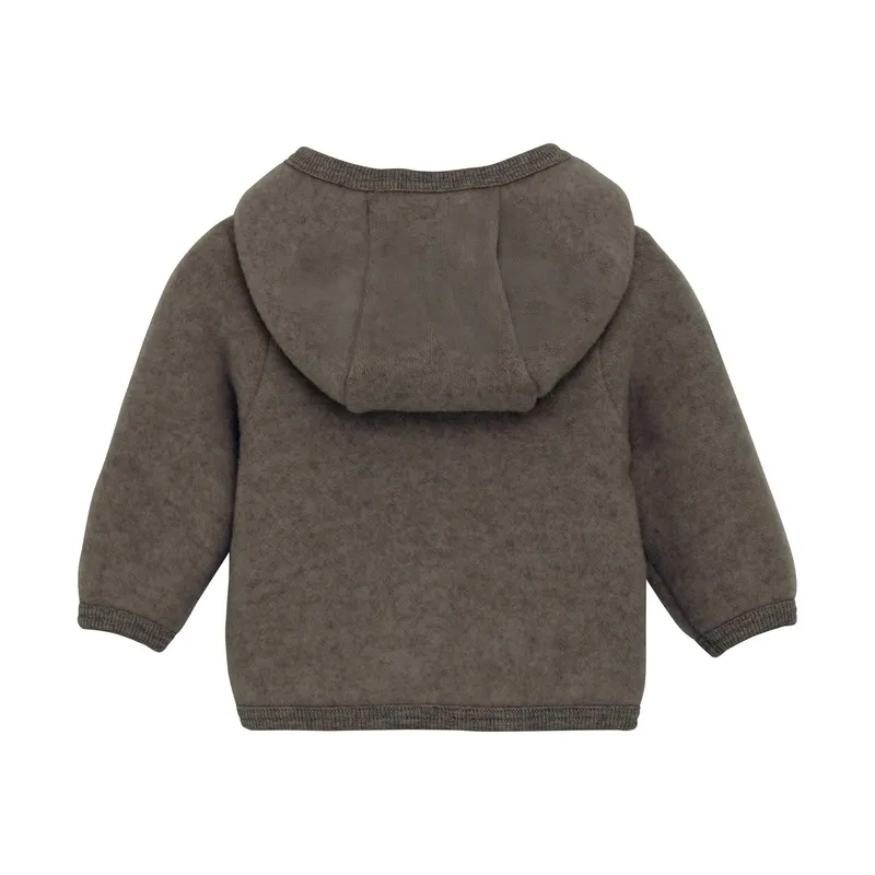 HUTTEliHUT Jacke - Größe 62 - Wool Fleece - Brown Melange