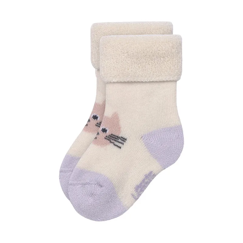 Lässig Frotteesocken GOTS 3er-Pack – Cat– Größe 15–18