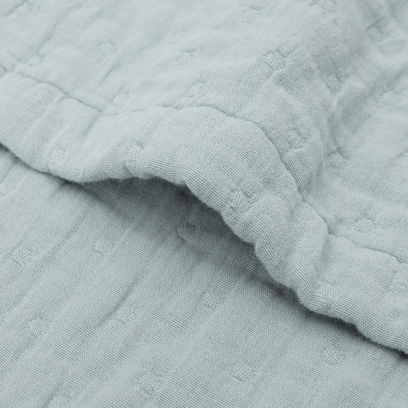 Jollein Decke - 75 x 100 cm - Hydrophil - Jacquard Sea Green GOTS