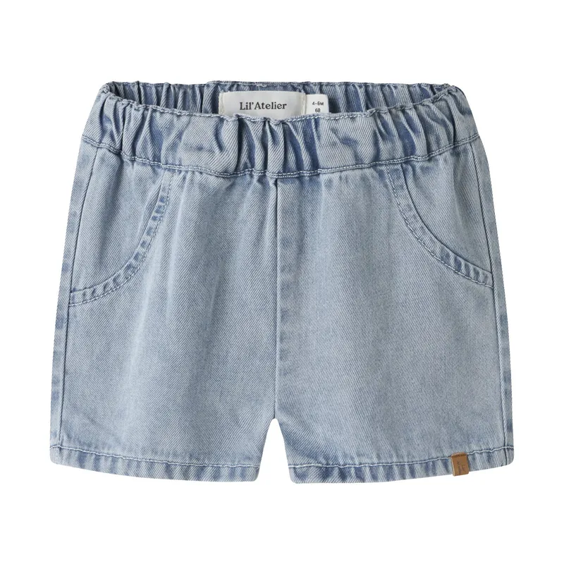 Lil' Atelier Shorts - Medium Blue Denim - Größe 74