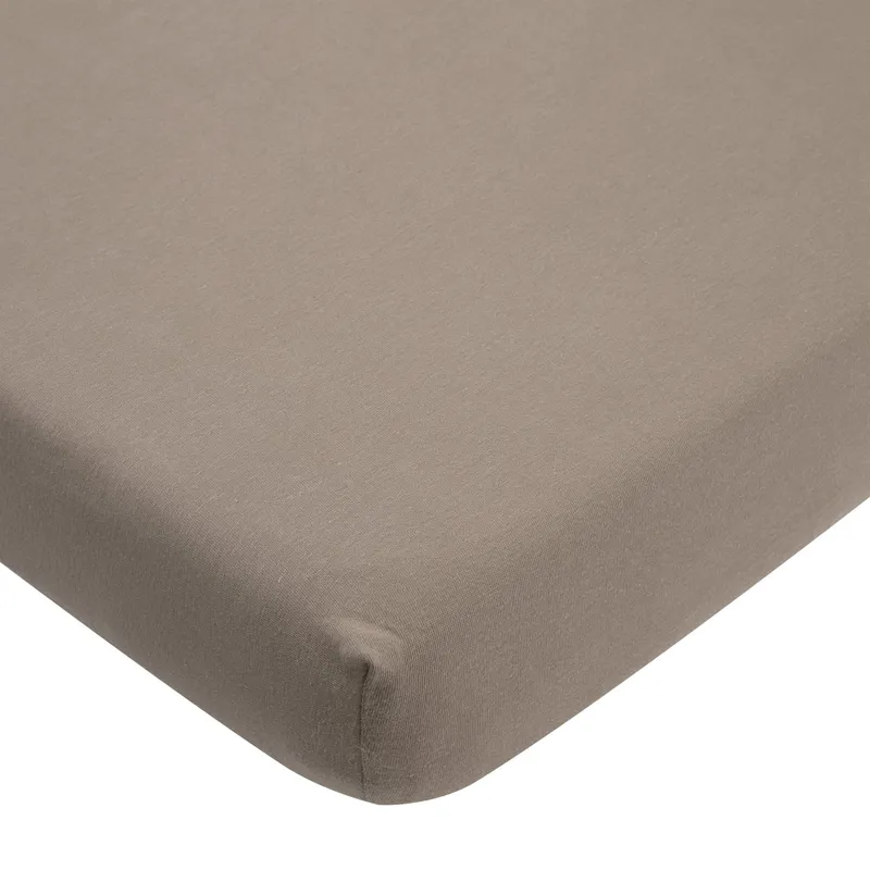 Meyco Hoeslaken jersey Dark Taupe 75x95cm - 1-pack