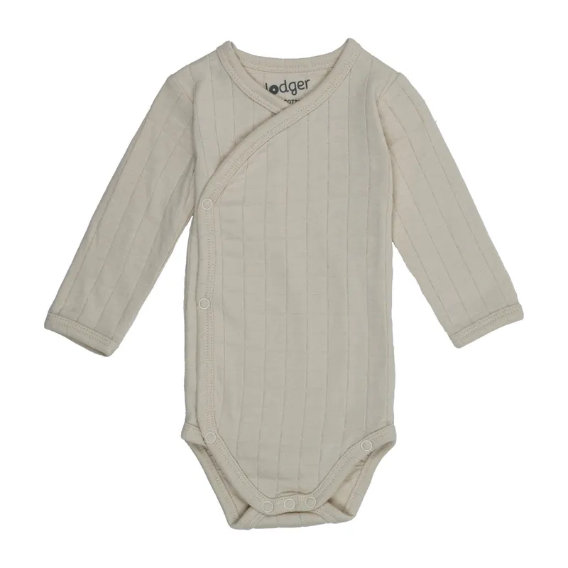 Lodger Solid Wickelbody Langarm - Gr. 56 - Birch