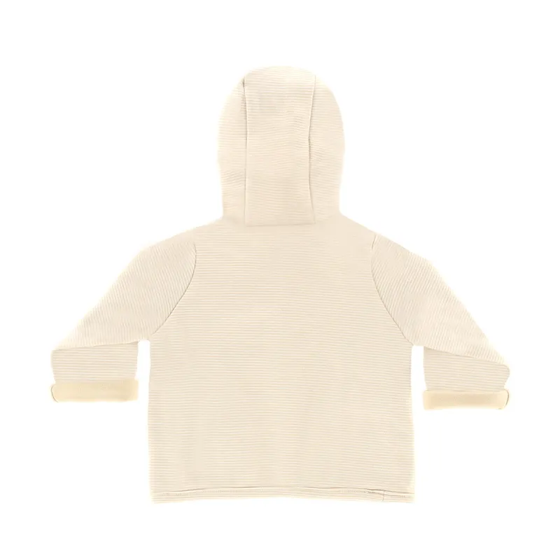 DAY Kapuzenjacke – Gestreift – Cappuccino - Gr. 50/56