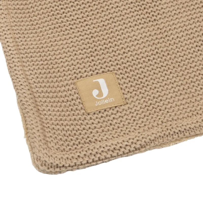 Jollein Basic Knit Bettdecke - 100 x 150 cm - Fleece - Hazel