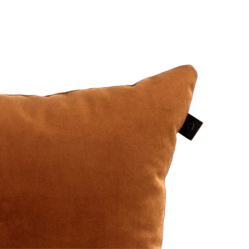 Overseas Velours Button Kissen - Copper